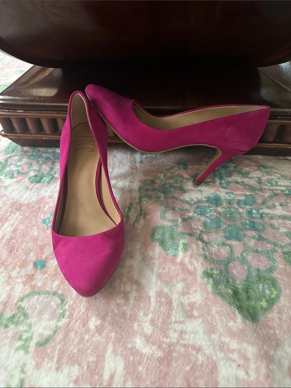 Women's Fuchsia Pointed-Toe High Heels